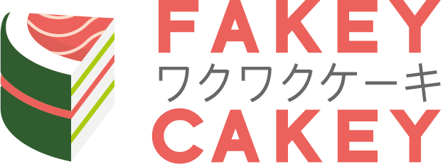 fakey cakey dark logo header
